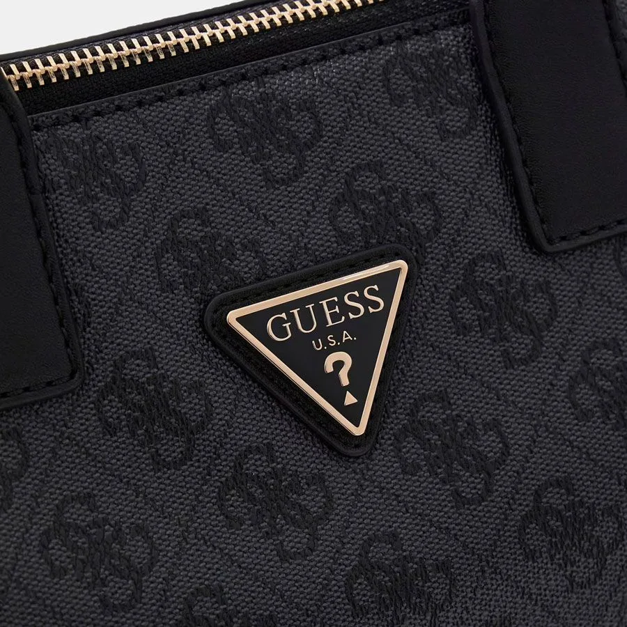 GUESS Follie Tote Bag Coal Logo Print με Αποσπώμενο Ιμάντα 4 GUESS Follie Tote Bag Coal Logo Print με Αποσπώμενο Ιμάντα - Image 4