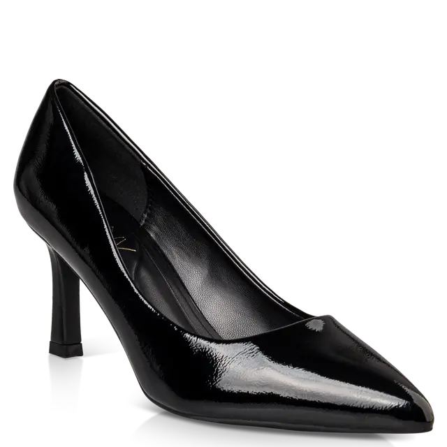 Envie Μαύρες Λουστρίνι Γόβες με Μυτερή Μύτη & Kitten Heel 2 Envie Μαύρες Λουστρίνι Γόβες με Μυτερή Μύτη & Kitten Heel - Image 2