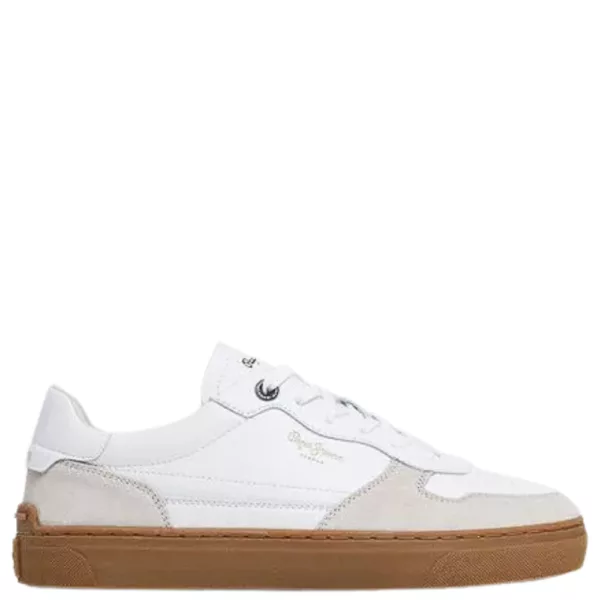 Pepe Jeans Ανδρικό Sneaker Λευκό με Μπεζ Λεπτομέρειες